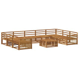 Outdoor Sofa Set 10 pcs Natural Solid Acacia Wood 3383867