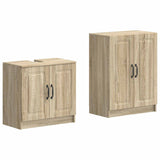 2 Piece Bathroom Cabinet Set UTRECHT Sonoma Oak Engineered Wood 3417650
