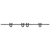 Sliding Door Hardware Kit 366 cm Steel Black 3295789