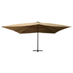 ZNTS Cantilever Garden Parasol with Wooden Pole 400x300 cm Taupe 318431