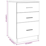 Bed Cabinet Grey Sonoma 40x40x63 cm Engineered Wood 820521