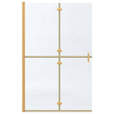 Walk-In Shower Wall Folding Gold 120 x 6.5 x 190 cm 42017974