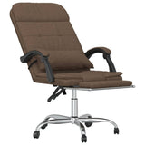 Massage Reclining Office Chair Brown Fabric 349704