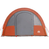 Camping Tent Tunnel 4-Person Grey and Orange Waterproof 94402