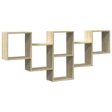 Wall Shelf Sonoma Oak 159x18x66 cm Engineered Wood 853301