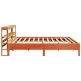 Bed Frame without Mattress Wax Brown 200x200 cm Solid Wood Pine 3306137