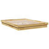 Bed Frame without Mattress 135x190 cm Double Solid Wood Oak 3315736