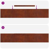 Lawn Edging 450 x 15 cm Weathering Steel Rusty 868026