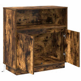 LED Sideboard Smoked Oak 71 x 34.5 x 75 cm Engineered Wood 869654