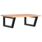 Basin Shelf Wall Mounted Steel and Solid Wood Oak 3302607