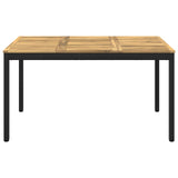 Garden Dinner Table White and Black 141 x 80.5 x 75 cm 901764