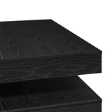 ZNTS Coffee Table 360-Degree Rotatable Black Oak 90x90x34.5 cm 3321352