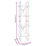 4-Tier Book Cabinet Grey Sonoma 40x30x140 cm Engineered Wood 821304