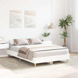 Bed Frame No Mattress White 120x190 cm Small Double Engineered Wood 861075