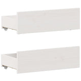 Bed Frame without Mattress with Headboard White 120x200 cm Solid Wood Pine 3308769