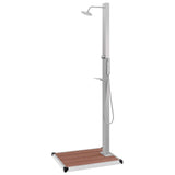 Outdoor Shower with Tray WPC Stainless Steel 3051285