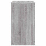 Side Cabinet with LED Lights Grey Sonoma Engineered Wood 836640