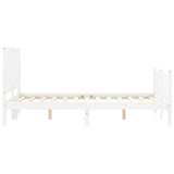 Bed Frame without Mattress White 120x200 cm Solid Wood Pine 3192942