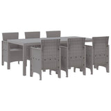 Garden Dining Set 7 pcs Light Grey Polypropylene 3378727