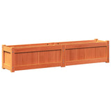 Garden Planter Wax Brown 150x31x31 cm Solid Wood Pine 837478