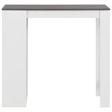 Bar Table with Shelf White 110x50x103 cm 280216