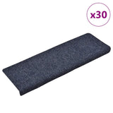 ZNTS Stair Mats Self-adhesive 30 pcs Blue 65x21x4 cm 3365696