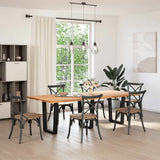 Dining Table Legs V-Shape 3 pcs Black 70x cm Steel 4012660