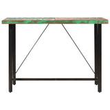 ZNTS Bar Table 150x70x107 cm Solid Wood Reclaimed and Iron 356374