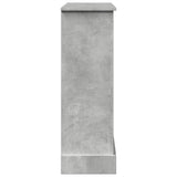 Fireplace Surround Concrete Grey 90x30x90 cm Engineered Wood 854592