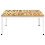 Coffee Table White 100 x 100.5 x 45 cm Solid Acacia Wood 901745
