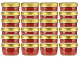 Glass Jam Jars with Gold Lids 24 pcs 110 ml 50795