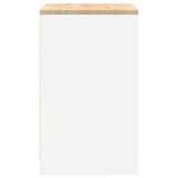 Garage Storage Cabinet White 60x51x85 cm Solid Wood Pine 860571