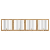Dog Gate with Stands 4 pcs Artisan Oak 100 x 100 cm 892036