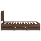 Bed Frame with Drawer Brown Oak 90 x 190 cm Engineer Wood 3412643