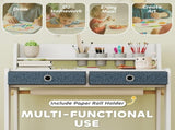 Art Table and Chair Set for children, Kids Art Desk and Chair Set with Storage Shelf and Drawers T3398P422174