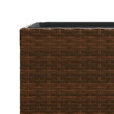 ZNTS Garden Planter Brown 40x40x80 cm Poly Rattan 366414