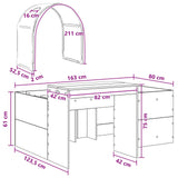 Bed with Tunnel 4 pcs Artisian Oak and Black Engineered Wood 3423514