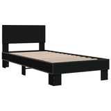 Bed Frame without Mattress Black 75x190 cm Small Single 845812