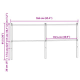 Replace Headboard Smoked Oak 160 cm Engineered Wood and Steel 4007702