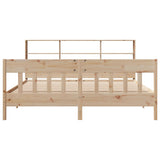 Bed Frame without Mattress 180x200 cm Super King Solid Wood Pine 3323212