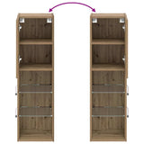 TV Cabinets with LED Lights 2 pcs Artisian Oak 30.5x30x102 cm 857679