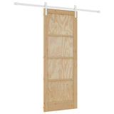 Sliding Door Manual Natural and white 78 x 202 cm 3333246