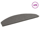 Self-adhesive Stair Mats 15 pcs Grey 80 x 28 x 3.5 cm 42040596