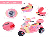 Kids Electric Ride On Toy Car 6V Electric Motorbike with Chargeable Battery Headlight and Music for T3398P348147