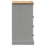 Chest of Drawers VIGO Grey 80x40x76 cm Solid Wood Pine 353162