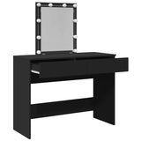 Dressing Table with LED Black 100x40x130 cm 848193