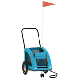 Pet Bike Trailer Blue Oxford Fabric and Iron 93974