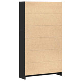 4-Tier Bookcase Black Oak 80x24x143 cm Engineered Wood 862002