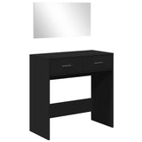 Dressing Table with Mirror Black 80x39x80 cm 840703