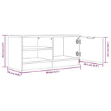 TV Cabinet Black 80x35x36.5 cm Engineered Wood 811468